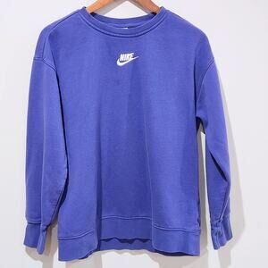 Nike Womens Purple Crewneck Sweatshirt Size XL Loungewear Sportswear Casual